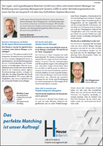 Anzeige: zufriedene Interim-Management-Kunde Remmert
