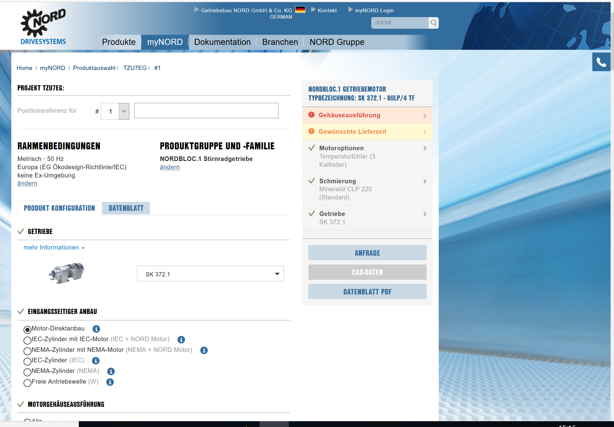 Nord Produktkonfigurator