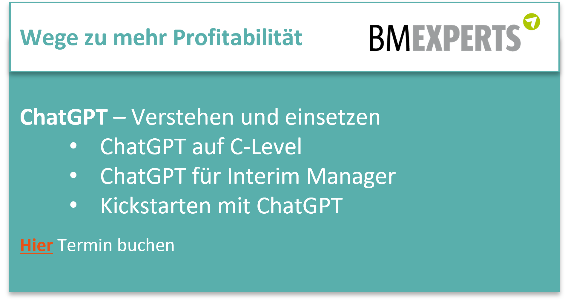 ChatGPT verstehen? Hier Termin buchen.